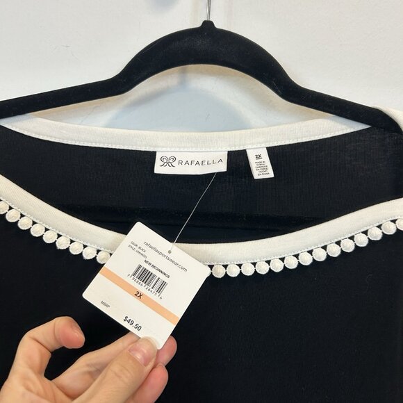 Rafaella Black and White Women's Top - Picture 5 of 9